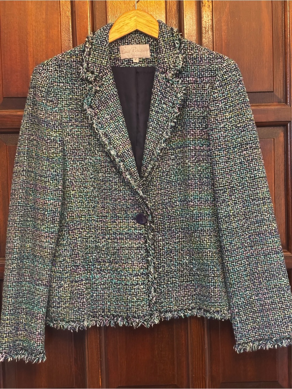 Classic Tweed Blazer Jacket - Multicolor